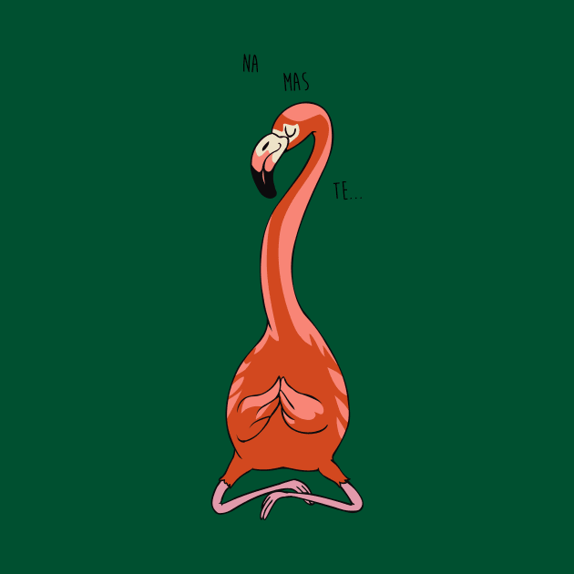 NAMASTE Flamingo by huebucket