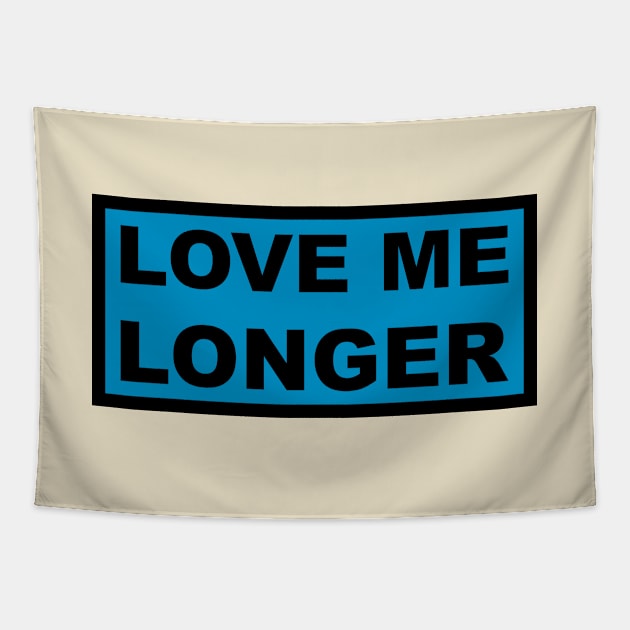 Love Me Longer (Cyan And Black) Tapestry by Graograman