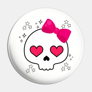 Girly Skull Pin