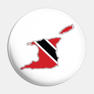 Trinidad and Tobago Flag and Map Pin