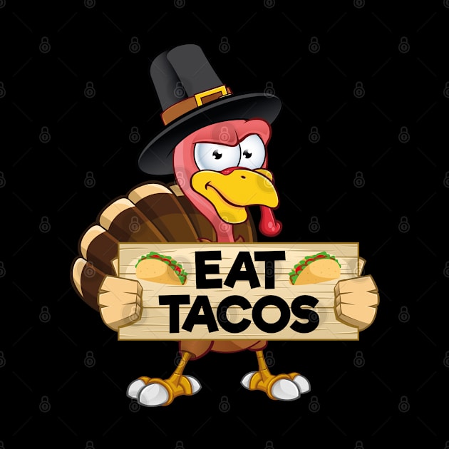 Turkey Eat Tacos Kids Adult Vegan Funny Thanksgiving by trendingoriginals