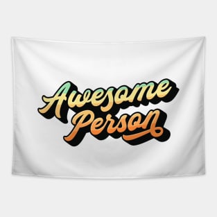 Awesome Person Lettering (Color Design) Tapestry