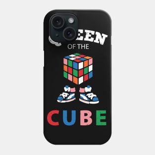Queen Of The Cube Rubik's Rubiks Cube Rubik Cube Retro Colorful son Cube Game math kids gift Fun Gift for Cuber Spinning Rubix Phone Case