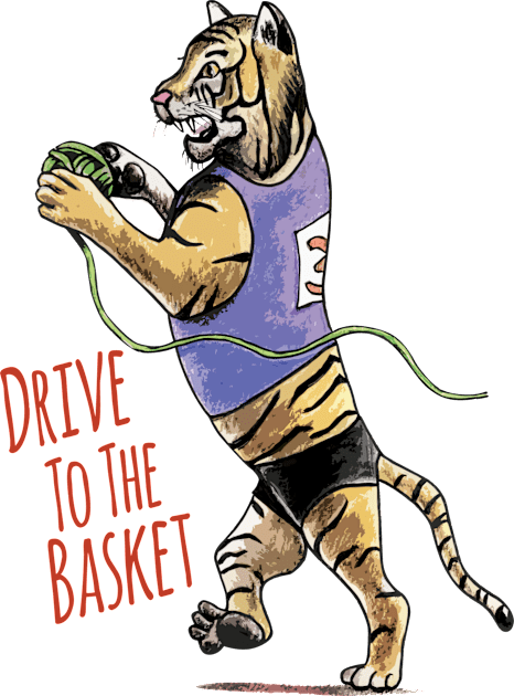 Drive to the Basket Kids T-Shirt by Hambone Picklebottom