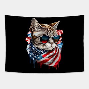 Independence Day Cat Tapestry