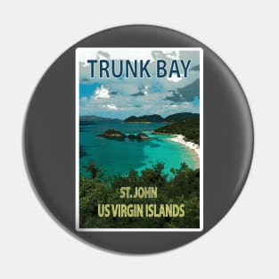 Trunk Bay poster Pin