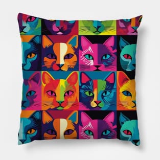 Color cats Pillow