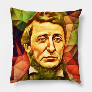 Henry David Thoreau Snow Portrait | Henry David Thoreau Artwork 9 Pillow