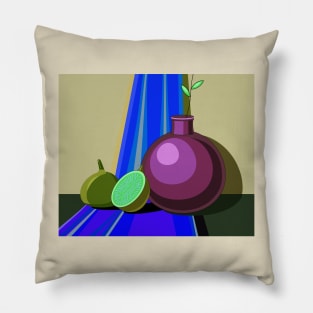 Bright still life with exotic fruit Pillow