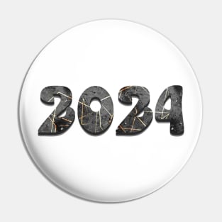 “2024” typography Pin