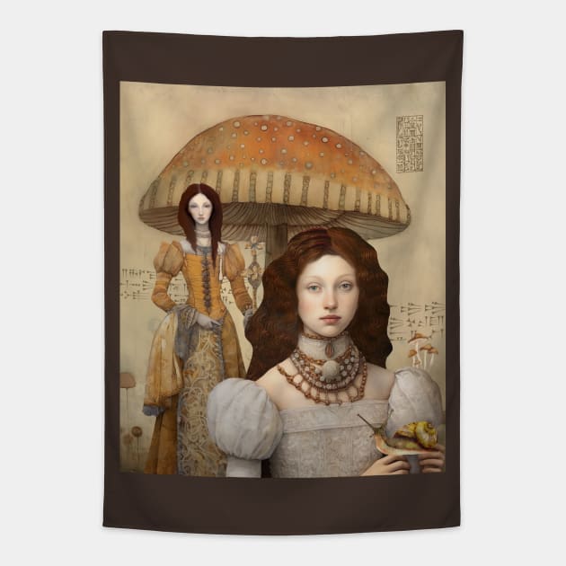 Meet Me Under the Mushroom Tapestry by tmbakerdesigns