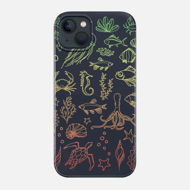 Cute Sea Creatures Streetwear - Sea - Phone Case