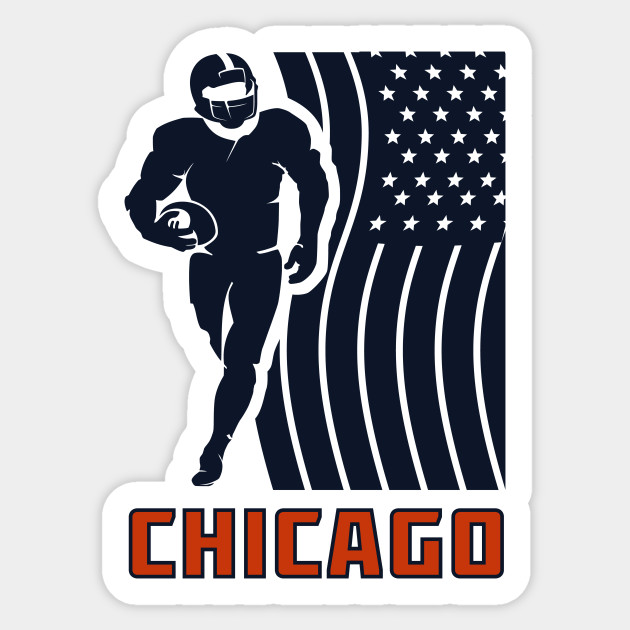 Nfl Chicago Bears Football Team Color Football Sticker Teepublic Uk
