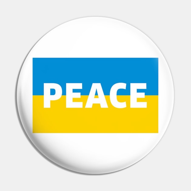 Ukrainian flag - peace Pin by ghjura