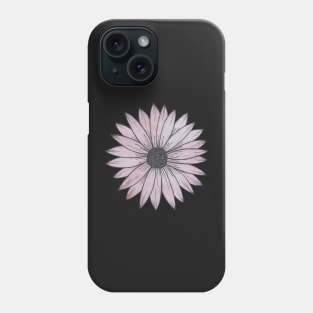 Linework flower purple Phone Case