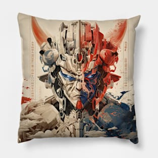 Vintage japanese Mecha robotron 3 Pillow