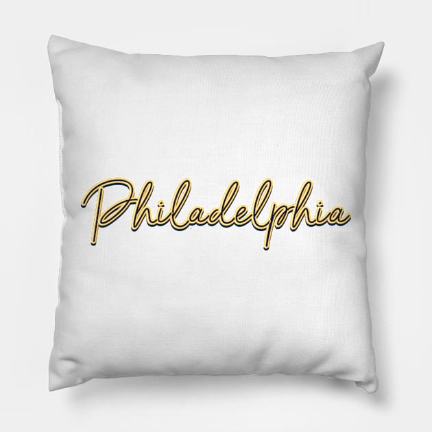 Philadelphia Drexel Sticker Pillow by AashviPatel