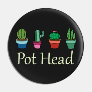 Funny Pot Head Gardener Succulent Pin