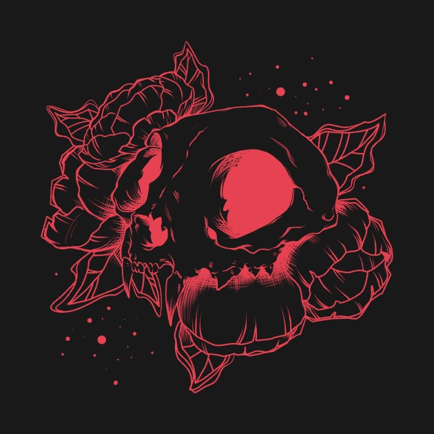 Cat Skull (Red) by Fritz