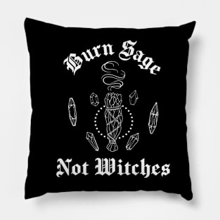 Burn Sage Not Witches Pillow