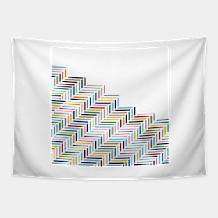 Herringbone Part Colorful Tapestry