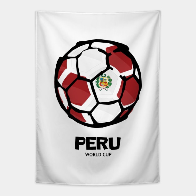 Peru Football Country Flag Tapestry by KewaleeTee