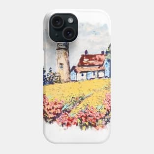 Lighthouse and Flowers Phone Case