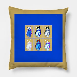 Cats of Color Series #1 Pop Cattery Pillow