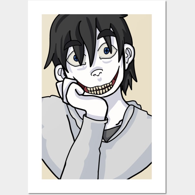 Jeff The Killer Creepypasta Poster Print