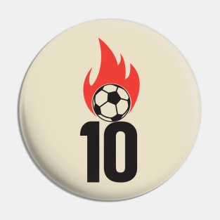 Soccer Number 10 Pin