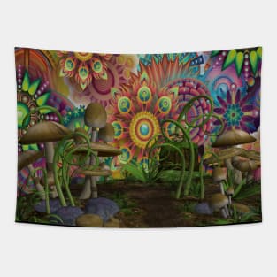 Magic Mushrooms Party - Psilocybin Mushrooms - Fungi Camping - Fungus Gift - Hippie - Psychedelic Festival Tapestry