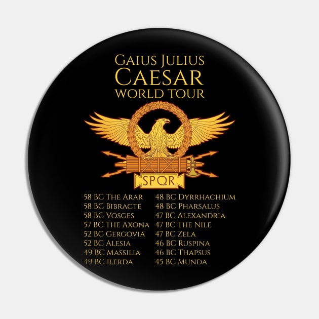 SPQR Ancient Rome Julius Caesar World Tour Roman History Pin by Styr Designs