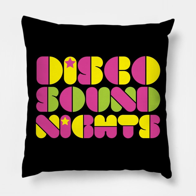 Disco Sound Nights Pillow by jazzworldquest