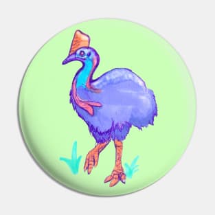 Colorful Cassowary Pin