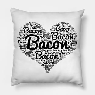 Bacon word cloud Pillow