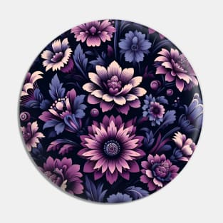 Purple Flowers Pin