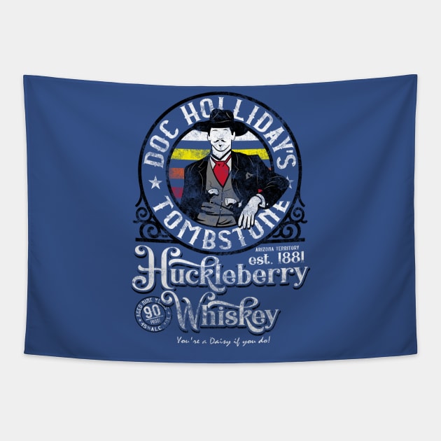 Doc Holliday's Huckleberry Whiskey Tapestry by FiendishlyCruelArt