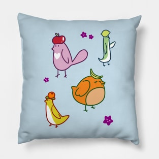 Fruit Birds Pillow