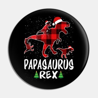 Papa T Rex Matching Family Christmas Dinosaur Shirt Pin