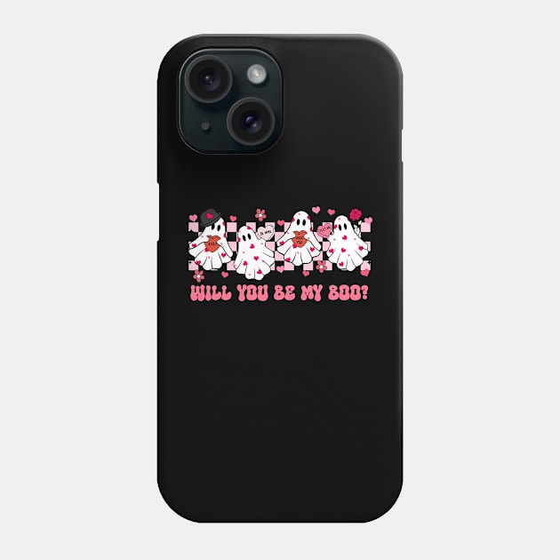 Will You Be My, Boo Funny Ghost Happy Valentine_s Day Women Phone Case by jadolomadolo