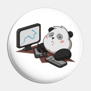 Digital Art Panda Pin