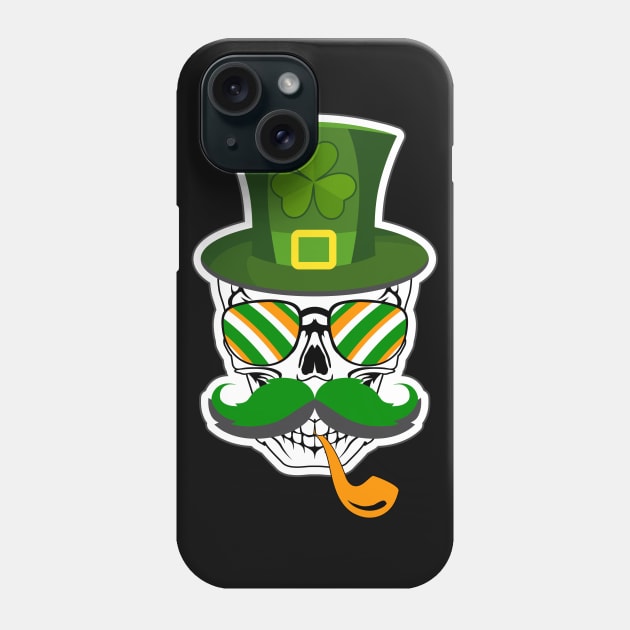 Leprechaun Hat with Skull-ST Pattys Day Gifts Phone Case by GoodyBroCrafts