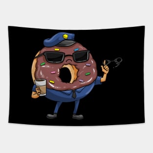 Donat Cop Police Coffee Handcuffs Tapestry