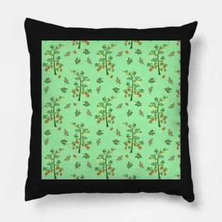 Tomato plant and bees Pillow