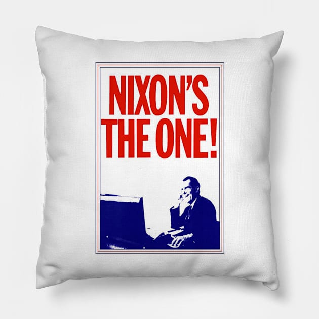 Richard Nixon Vintage Campaign Poster Pillow by Matt's Wild Designs