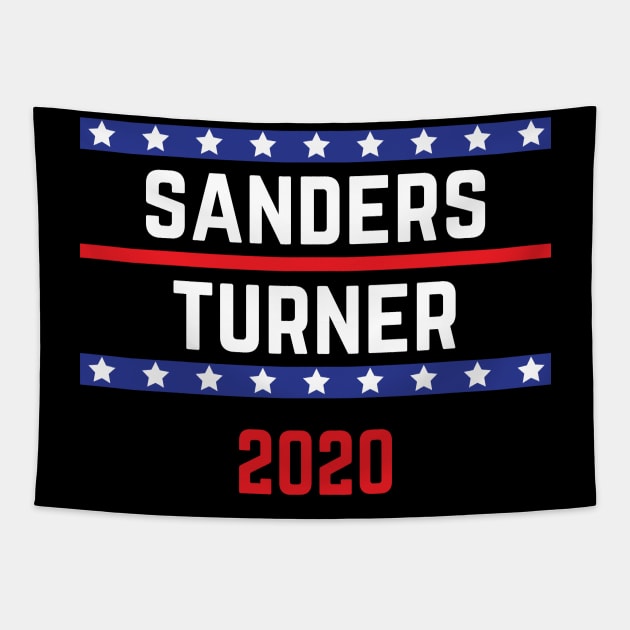Bernie Sanders 2020 and Nina Turner on the One Ticket Vintage Tapestry by YourGoods