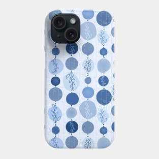 pattern with circles in a row, blue color Phone Case