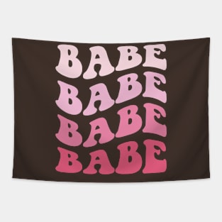 Babe Wavy Retro Font Design Tapestry