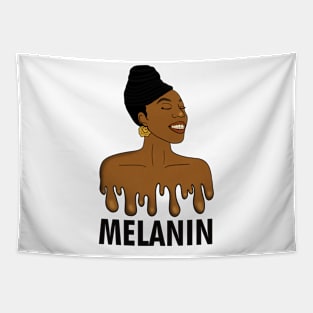 Drippin Melanin Afro Black History Tapestry