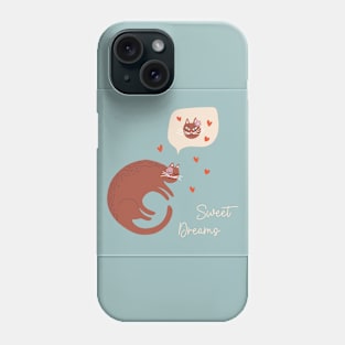 Sleeping cat character Phone Case